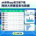 ak体育app官方版下载 网球大师赛签表与数据